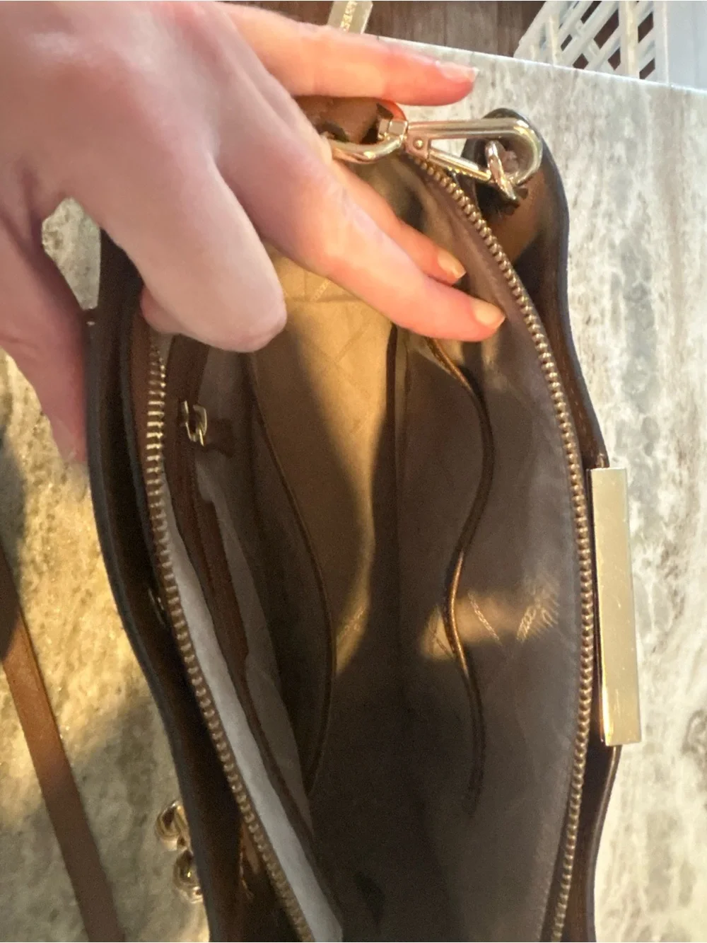 Michael Kors structured leather